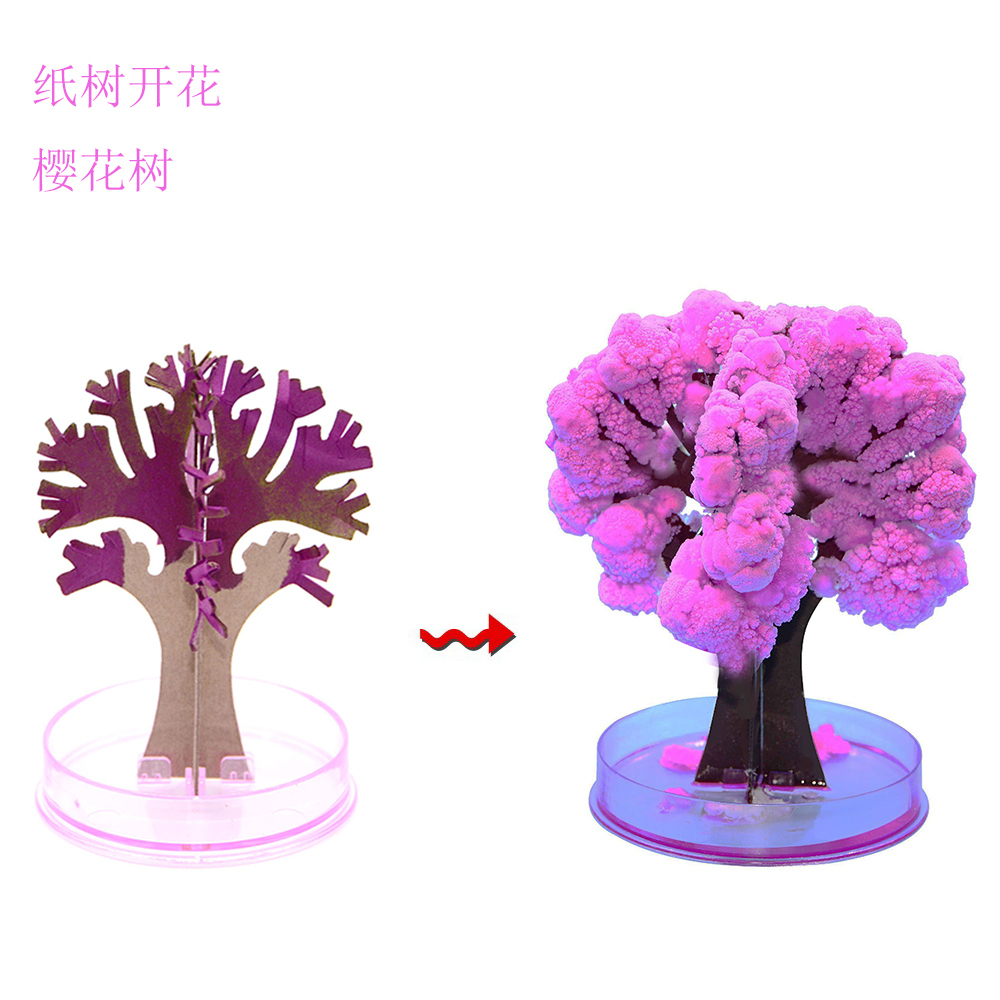 Romantic Cherry Blossoms Tree Colorful Magic Christmas Tree DIY Fun Pediatrics Toy Paper Tree Flowering