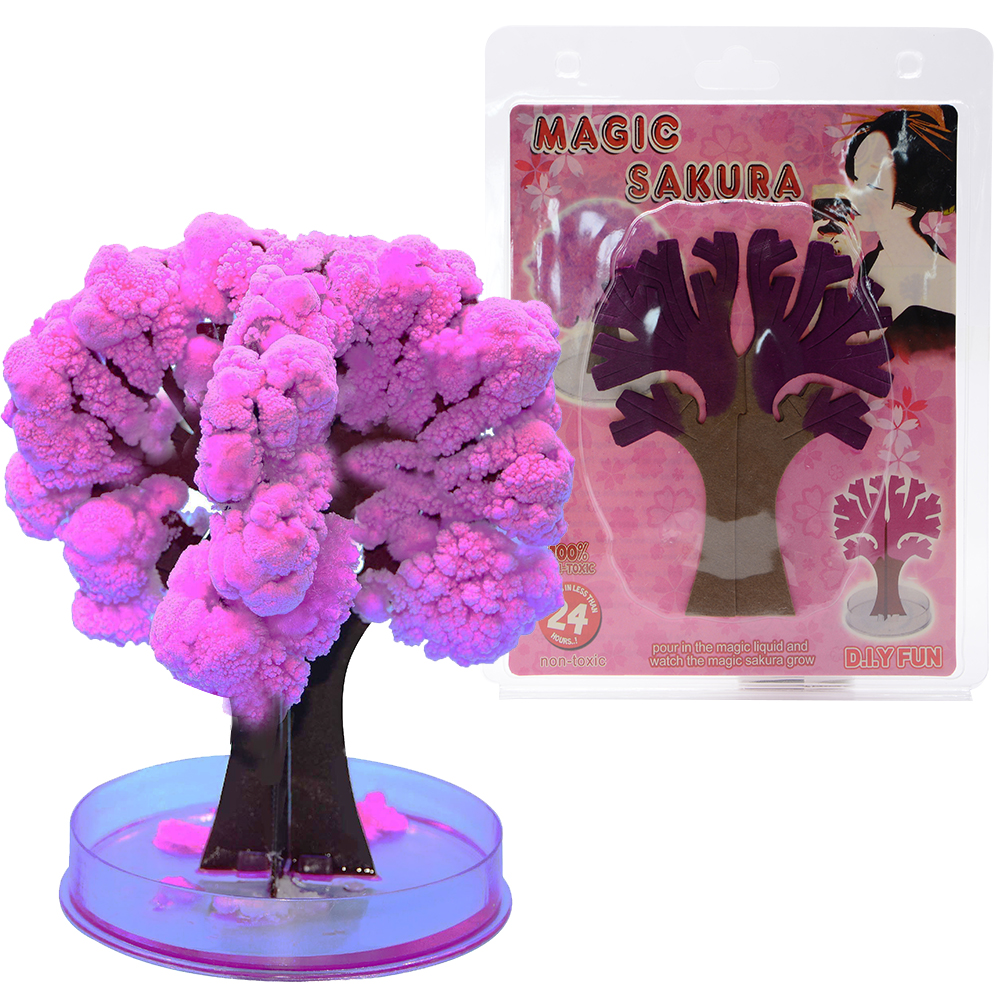 Romantic Cherry Blossoms Tree Colorful Magic Christmas Tree DIY Fun Pediatrics Toy Paper Tree Flowering