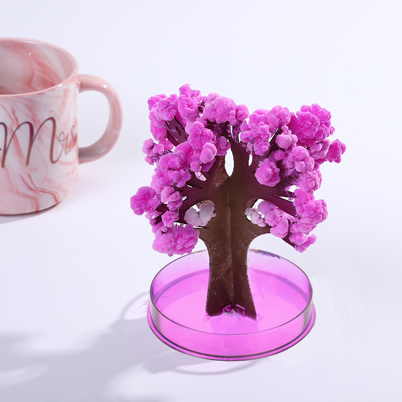 Romantic Cherry Blossoms Tree Colorful Magic Christmas Tree DIY Fun Pediatrics Toy Paper Tree Flowering
