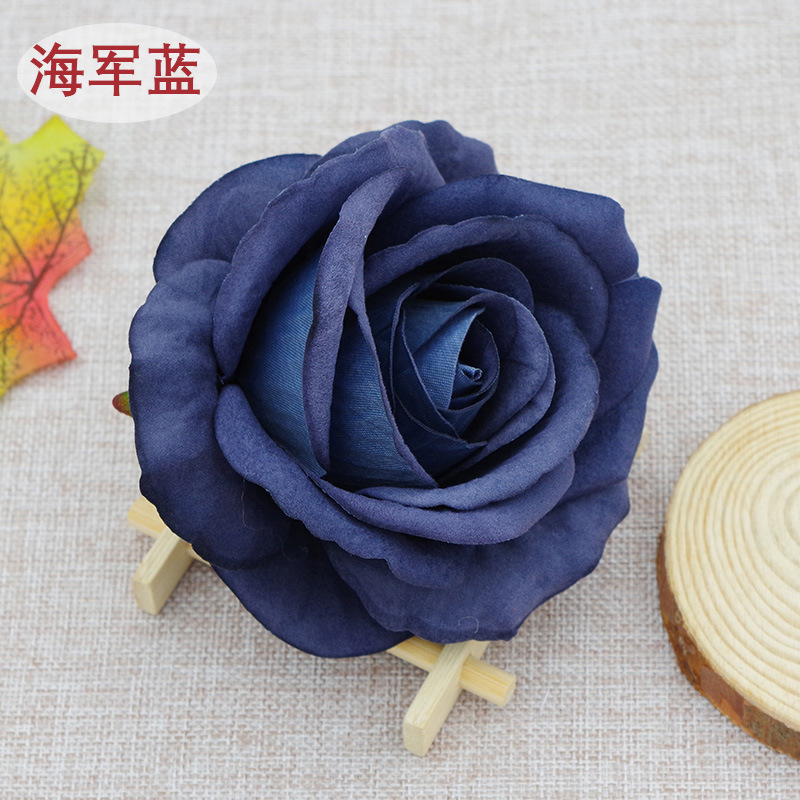 Yibiyi 10cm Wedding Car Christmas 520 Cake Decoration Simulation Flannel Rose Perianth DIY Artificial Flower