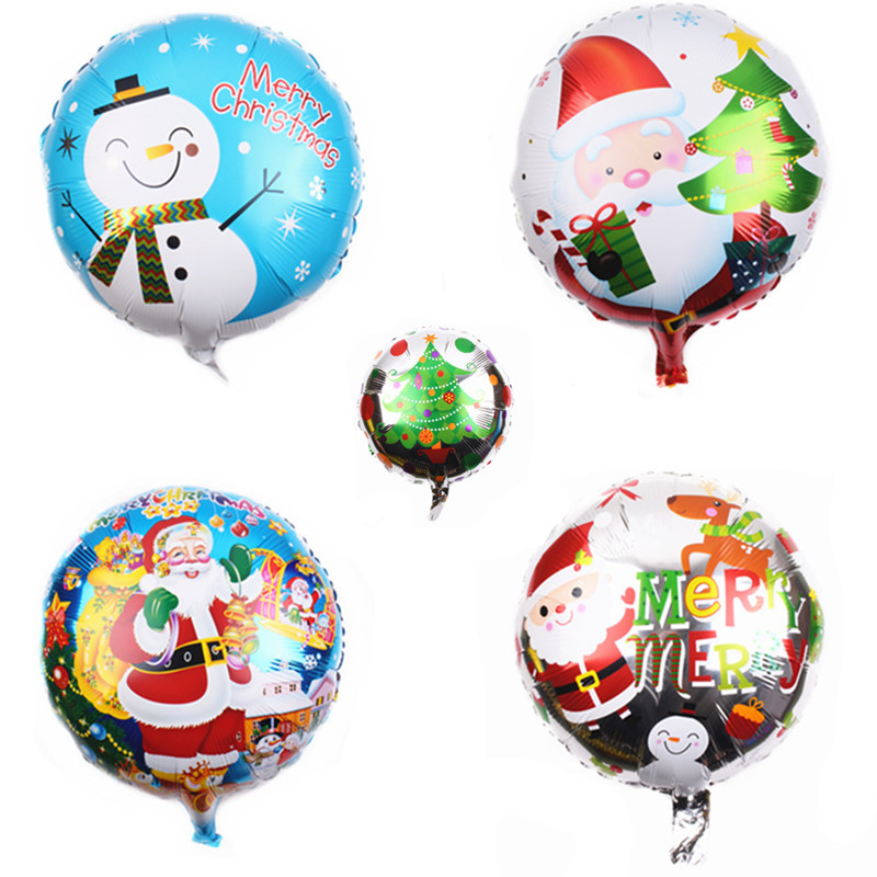 Wholesale 18-Inch round Christmas Series Aluminum Balloon Party Wedding Celebration Decoration Aluminum Foil Balloon
