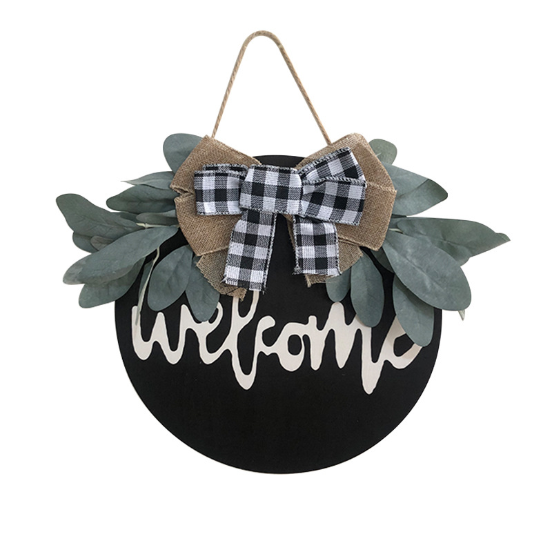 Christmas Party Decoration Welcome Welcome Leaves Flower Bow Door Hanging Entrance Door Door Hanging Hanging Ornaments Christmas Party Decoration Welcome Welcome Leaves Flower Bow Door Hanging Entrance Door Door Hanging Hanging Ornaments