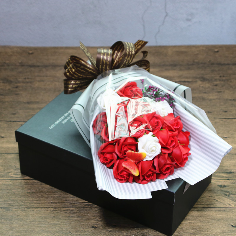 Rose Soap Flower Creative Soap Flower Mini Bouquet 520 Valentine's Day Wedding Commemorative Christmas Novelty Gift