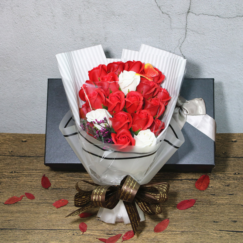 Rose Soap Flower Creative Soap Flower Mini Bouquet 520 Valentine's Day Wedding Commemorative Christmas Novelty Gift