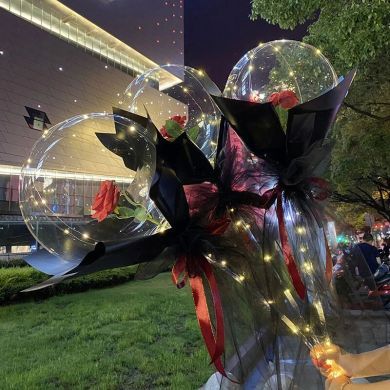 New Internet Celebrity Bounce Ball Rose Balloon Stall Night Market Birthday Party Decorative Festival Balloon Manufacturer