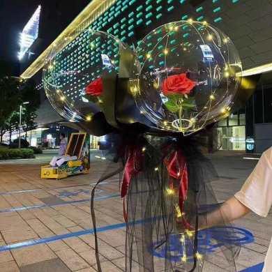 New Internet Celebrity Bounce Ball Rose Balloon Stall Night Market Birthday Party Decorative Festival Balloon Manufacturer