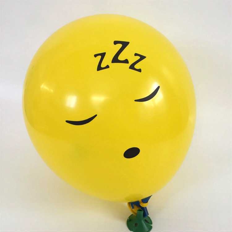Emoji Balloon Wholesale 12-Inch Smiley Balloon Push Small Gift Gift Thick round Latex Emoji Balloon