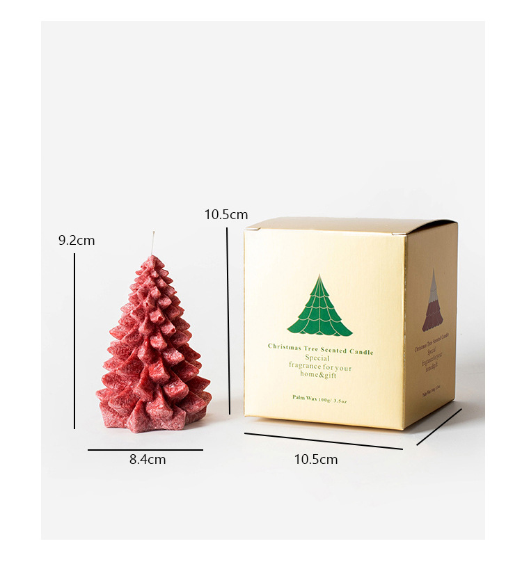 Tang De Christmas Gift Christmas Tree Shape Aromatherapy Candle Creative Festival Ice Flower Candle Atmosphere Decoration