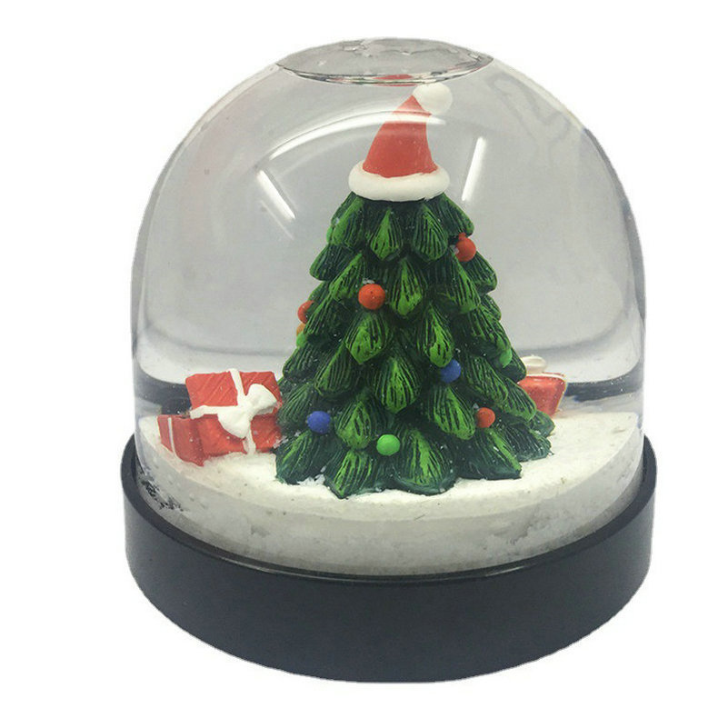 Acrylic Christmas House Snowman Snow Crystal Ball Music Box Creative Christmas Gift Crystal Ball