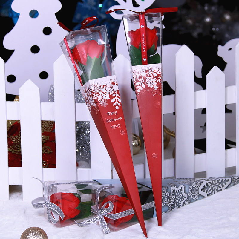 Christmas High Simulation Single Rose Soap Flower Preserved Fresh Flower Qixi Valentine&#039;s Day Mother&#039;s Day Teacher&#039;s Day Gift Wholesale