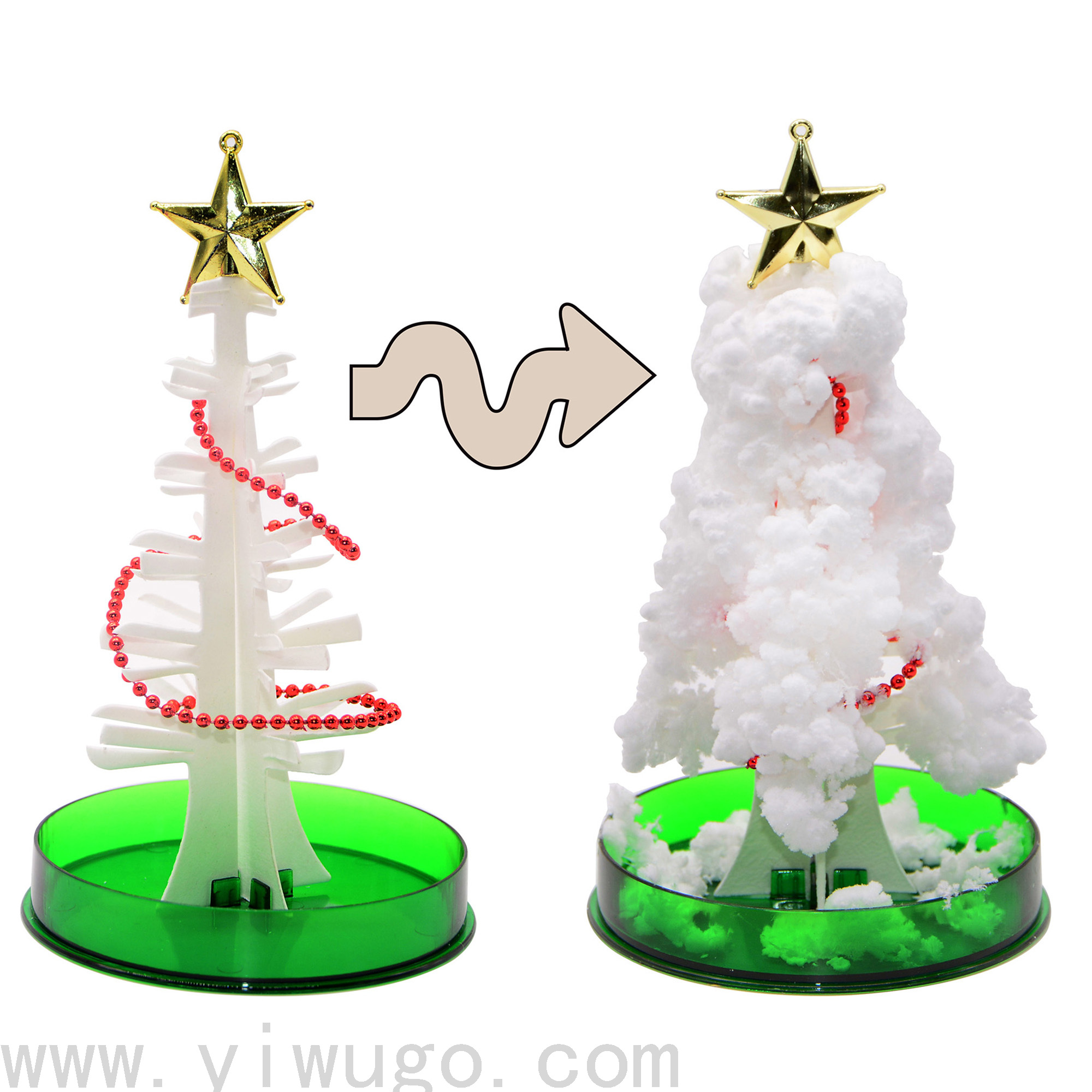 Children&#039;s DIY Paper Tree Flowering Magic Christmas Tree White Tree Stall Supply Small Commodity Decompression Toy