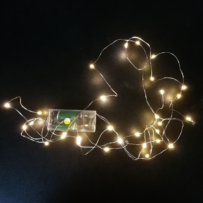 Led Copper Wire Lamp String Battery Box Christmas Decorative Balloon Light Bounce Ball Light Copper Wire Light String