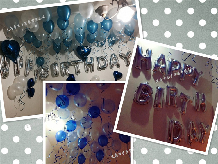 Blue Color Ocean Birthday Balloon Set Romantic Couple Birthday Decoration Supplies Aluminum Balloon Scene Layout Blue Color Ocean Birthday Balloon Set Romantic Couple Birthday Decoration Supplies Aluminum Balloon Scene Layout