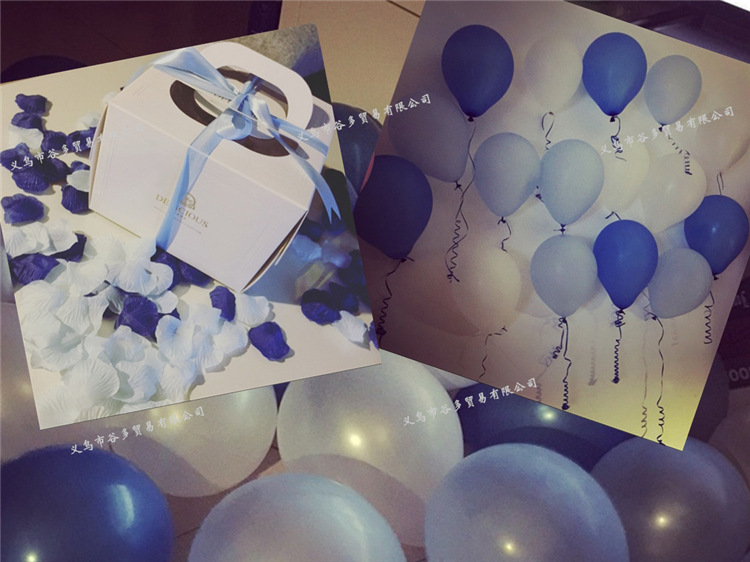 Blue Color Ocean Birthday Balloon Set Romantic Couple Birthday Decoration Supplies Aluminum Balloon Scene Layout Blue Color Ocean Birthday Balloon Set Romantic Couple Birthday Decoration Supplies Aluminum Balloon Scene Layout