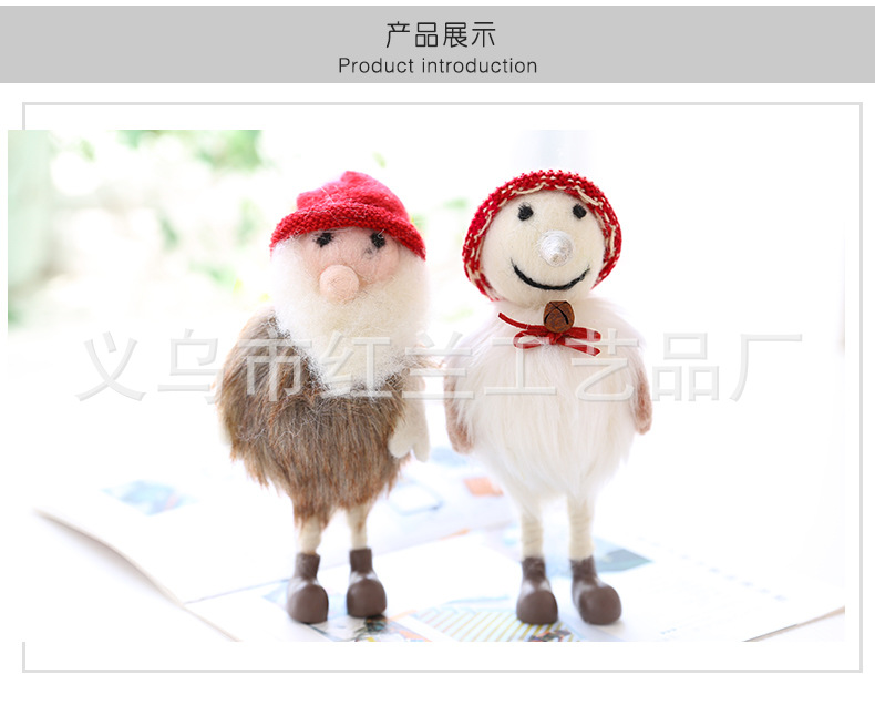 In Stock Wholesale Wool Felt Artware Santa Claus Finished Toy Photography Prop Decoration Factory Wholesale