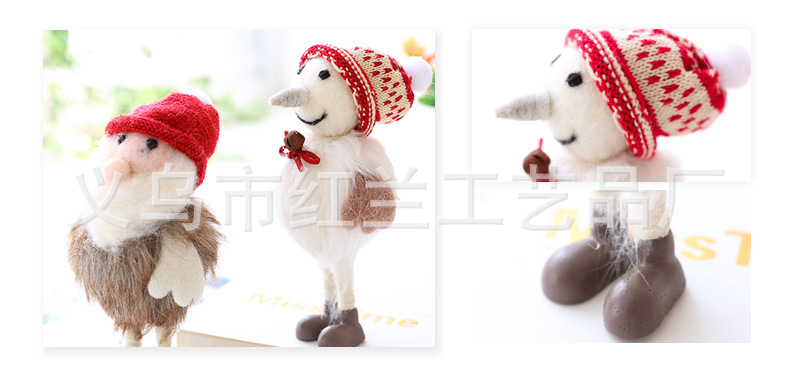 In Stock Wholesale Wool Felt Artware Santa Claus Finished Toy Photography Prop Decoration Factory Wholesale
