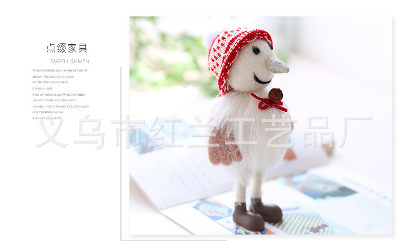 In Stock Wholesale Wool Felt Artware Santa Claus Finished Toy Photography Prop Decoration Factory Wholesale