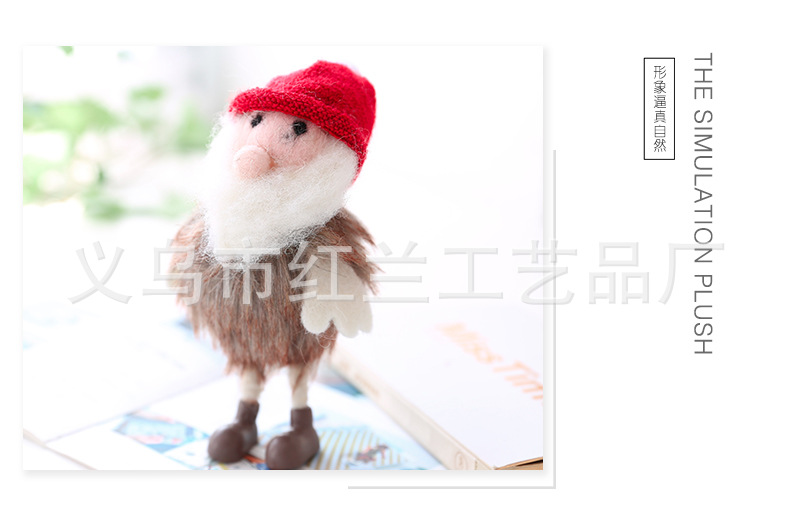 In Stock Wholesale Wool Felt Artware Santa Claus Finished Toy Photography Prop Decoration Factory Wholesale