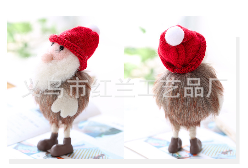 In Stock Wholesale Wool Felt Artware Santa Claus Finished Toy Photography Prop Decoration Factory Wholesale