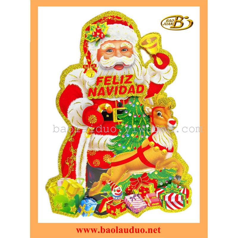 Factory new Santa Claus sticker on glass window