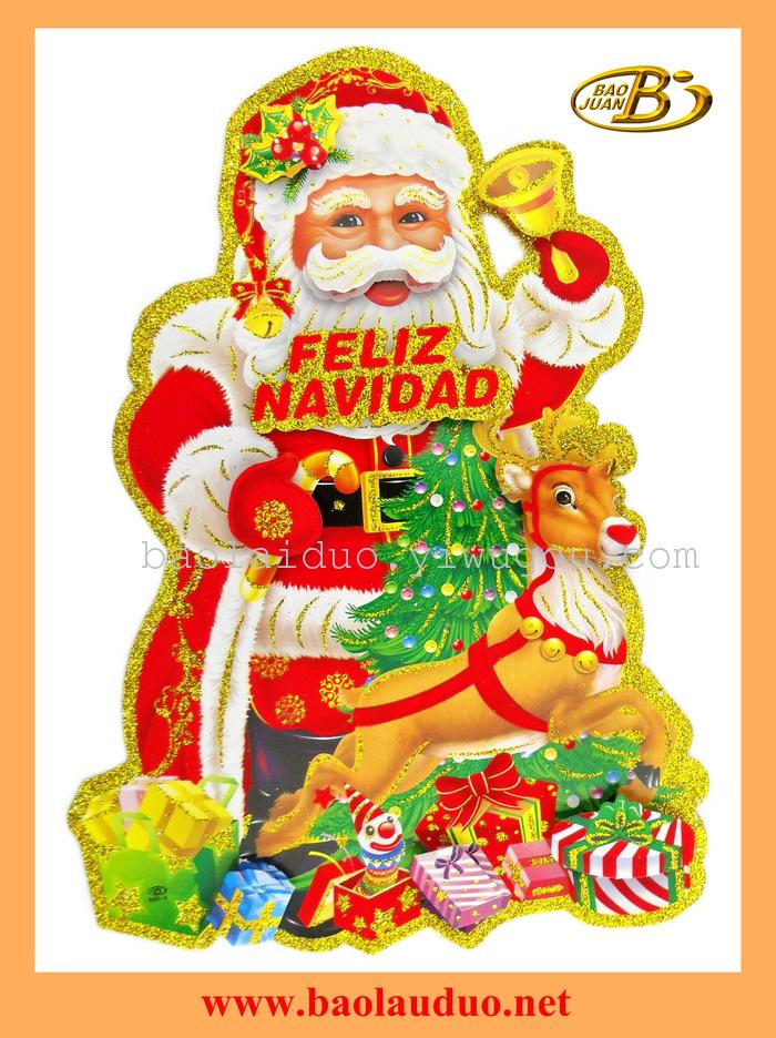 Factory new Santa Claus sticker on glass window Factory new Santa Claus sticker on glass window