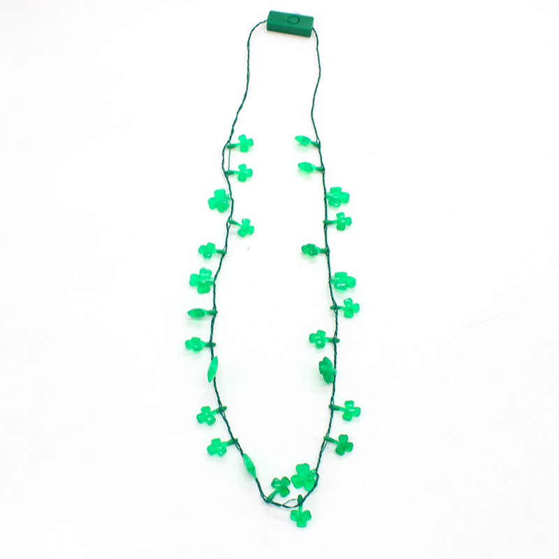 ZD Factory Direct Sales Foreign Trade Popular Style Luminous Led Clover Necklace Halloween Christmas Party Supplies ZD Factory Direct Sales Foreign Trade Popular Style Luminous Led Clover Necklace Halloween Christmas Party Supplies