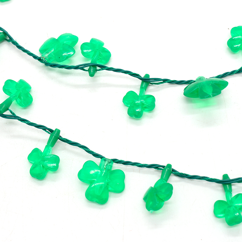 ZD Factory Direct Sales Foreign Trade Popular Style Luminous Led Clover Necklace Halloween Christmas Party Supplies ZD Factory Direct Sales Foreign Trade Popular Style Luminous Led Clover Necklace Halloween Christmas Party Supplies