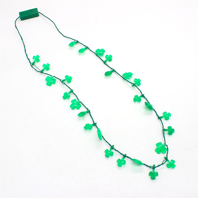 ZD Factory Direct Sales Foreign Trade Popular Style Luminous Led Clover Necklace Halloween Christmas Party Supplies ZD Factory Direct Sales Foreign Trade Popular Style Luminous Led Clover Necklace Halloween Christmas Party Supplies