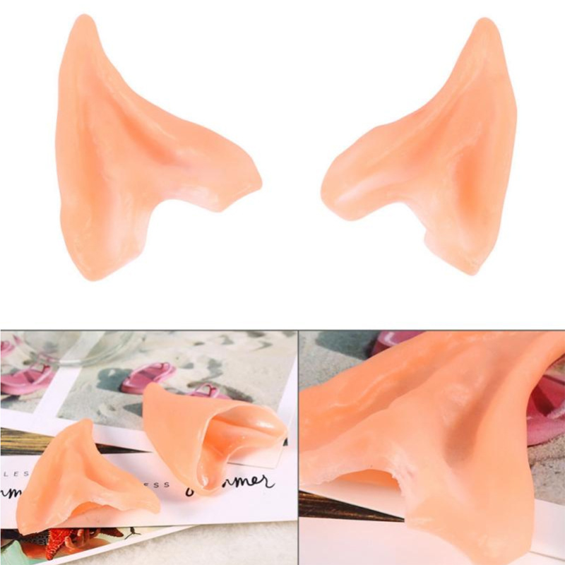 Halloween Elf Half Ear Supplies Dress up Props Fake Pointed Ear Latex Vinyl Fairy