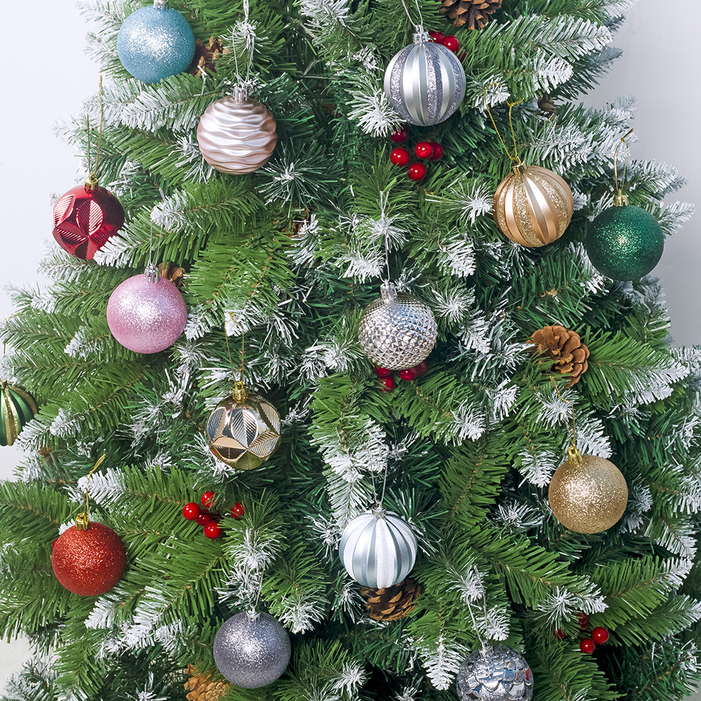 Christmas Tree hot style pendent Christmas Supplies Presents Decorated Balls 6CM12 Boxed PVC Christmas display balls