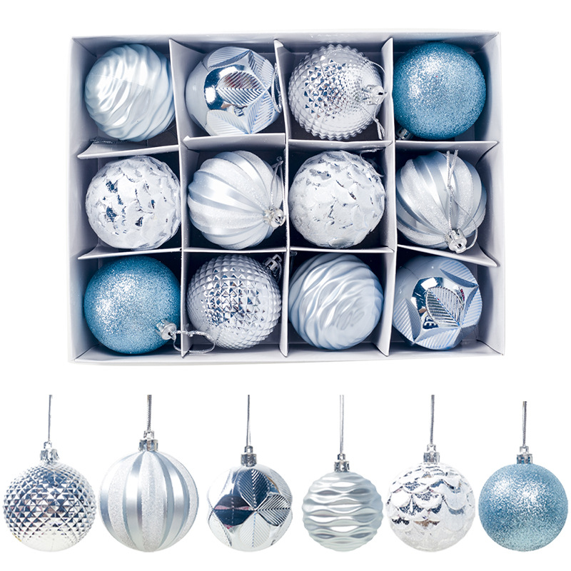 Christmas Tree hot style pendent Christmas Supplies Presents Decorated Balls 6CM12 Boxed PVC Christmas display balls