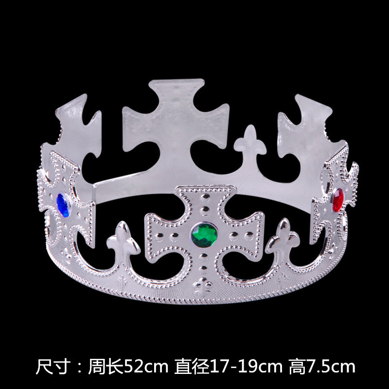 King Crown Halloween Ball Dress up Plastic Crown Truncheon Party Supplies Birthday Crown Princess Crown King Crown Halloween Ball Dress up Plastic Crown Truncheon Party Supplies Birthday Crown Princess Crown