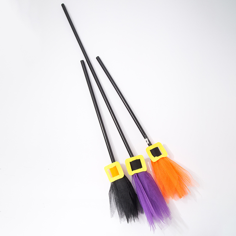Halloween children witch stripes broomstick C short Halloween PT supplies wholesale Christmas supplies can be customized