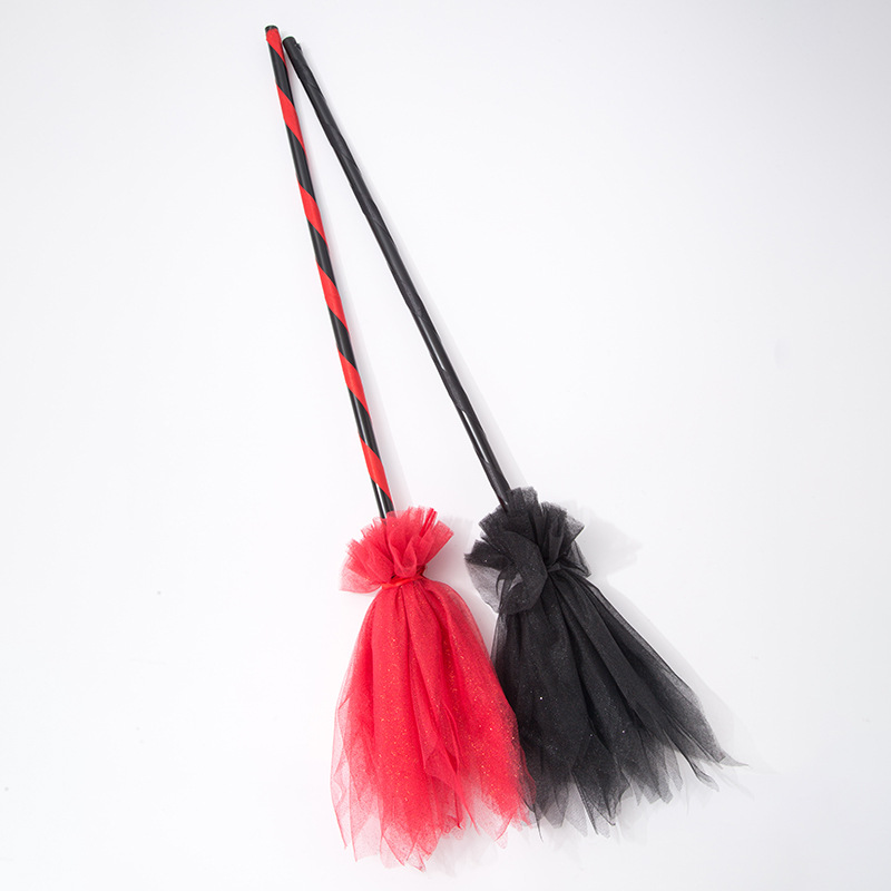 Halloween children witch stripes broomstick C short Halloween PT supplies wholesale Christmas supplies can be customized