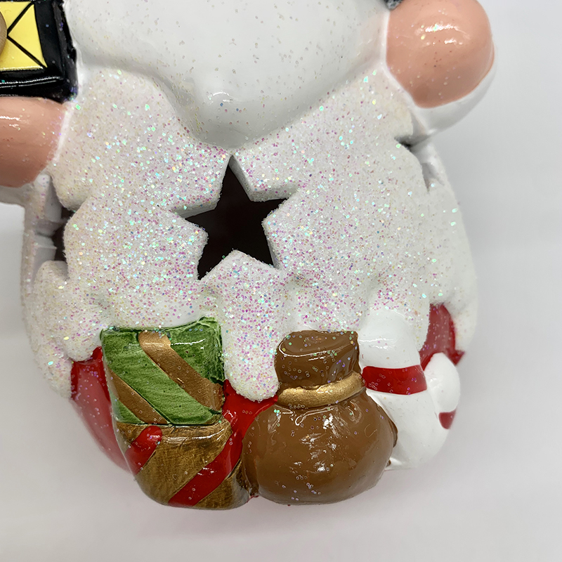 Christmas Ceramic Crafts Santa Claus Snowman  LED light Desktop Decoration Bar Shop Window Home Decoration  Ornaments
