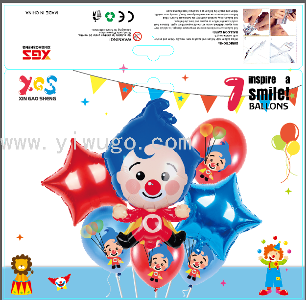 Aluminum Film Balloon Clown Balloon Series Party Supplies Birthday Supplies Halloween Party Supplies