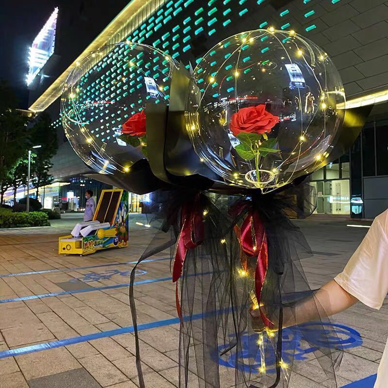Online Red Balloon Rose Bounce Ball Teacher's Day Female Watch White DIY Gift Male Mid-Autumn Festival for Family