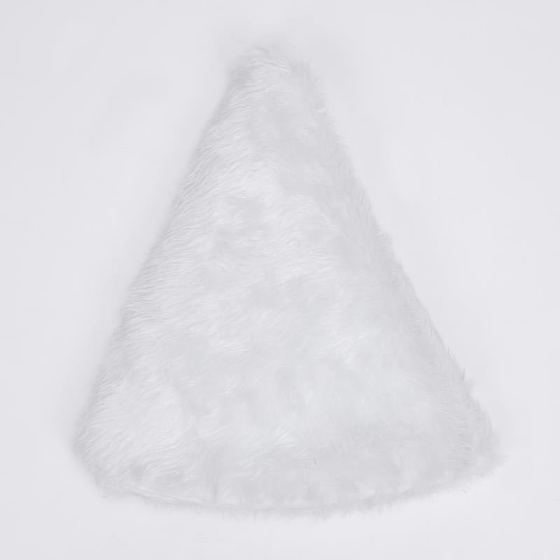 Christmas tree skirts Pure white long hair Christmas tree Hotel shopping mall home presents Christmas tree feet