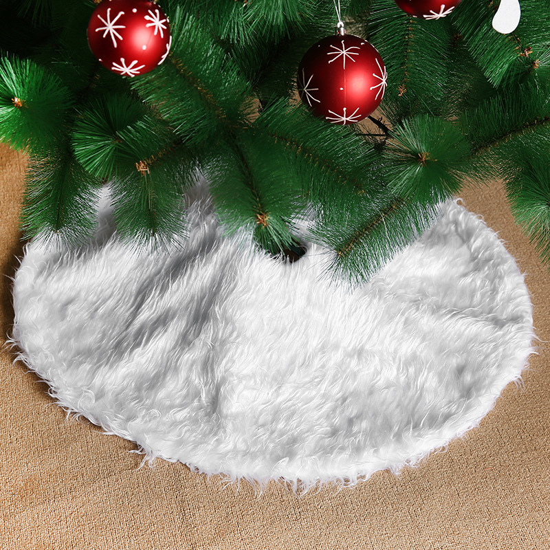 Christmas tree skirts Pure white long hair Christmas tree Hotel shopping mall home presents Christmas tree feet Christmas tree skirts Pure white long hair Christmas tree Hotel shopping mall home presents Christmas tree feet