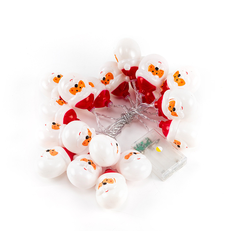 New Blow Molding Painted Christmas Holiday Decoration LED Lighting Chain Indoor Layout Santa Claus Copper Wire Lamp