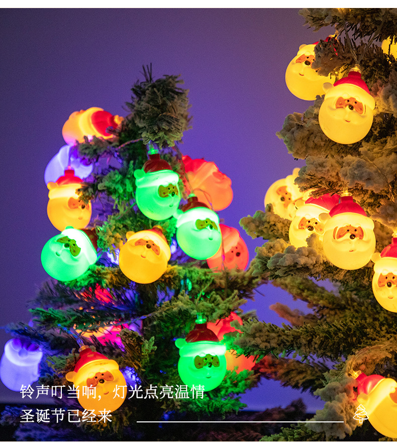 New Blow Molding Painted Christmas Holiday Decoration LED Lighting Chain Indoor Layout Santa Claus Copper Wire Lamp