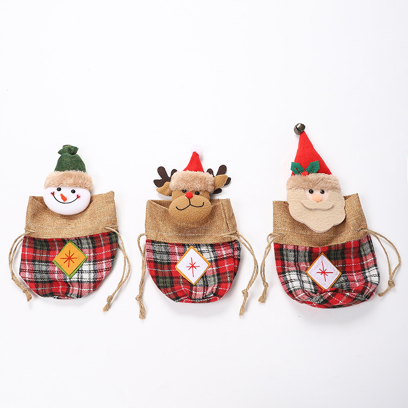 Christmas Decoration Supplies Gift Bag Elderly Snowman Deer Christmas Tree Pendant Christmas Stockings Gift Bag Candy Bag