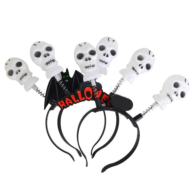Halloween Pumpkin Ghost Head Buckle Performance Supplies Ghost Festival Party Headdress Glowing Skull Headband Headband Decoration Props