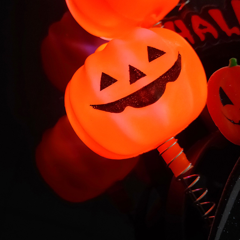 Halloween Pumpkin Ghost Head Buckle Performance Supplies Ghost Festival Party Headdress Glowing Skull Headband Headband Decoration Props