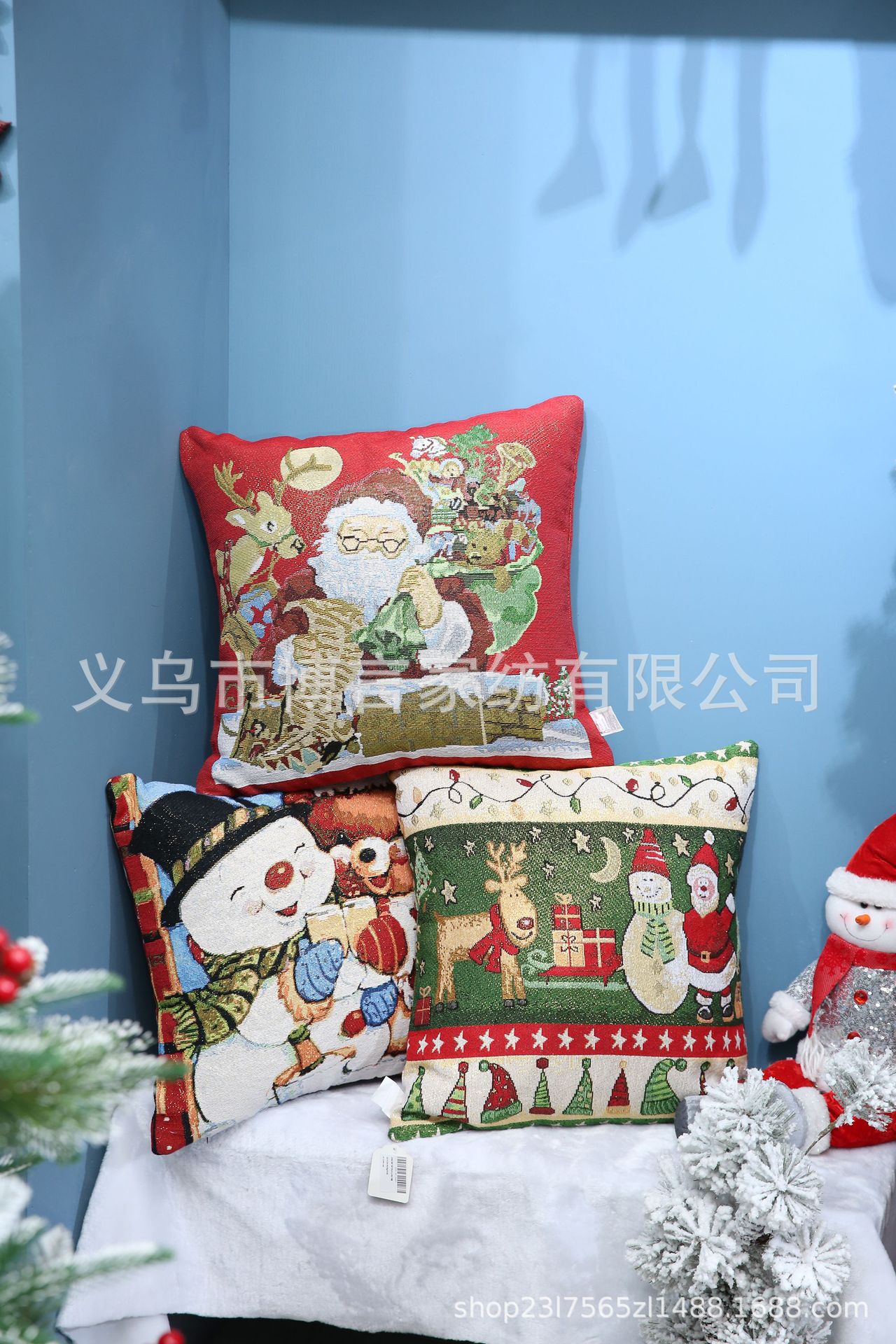 2022 New Amazon AliExpress Pillow Bedside Cushion Jacquard Cotton Santa Claus Snowman Pillow Cover 2022 New Amazon AliExpress Pillow Bedside Cushion Jacquard Cotton Santa Claus Snowman Pillow Cover