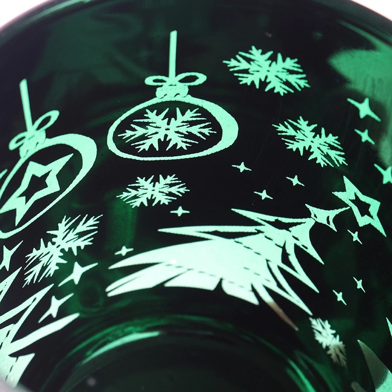 Christmas Series Glass Wax Cups Electroplating Carving Christmas Tree Wax Filling Glass Professional Electroplating Processing Manufacturer