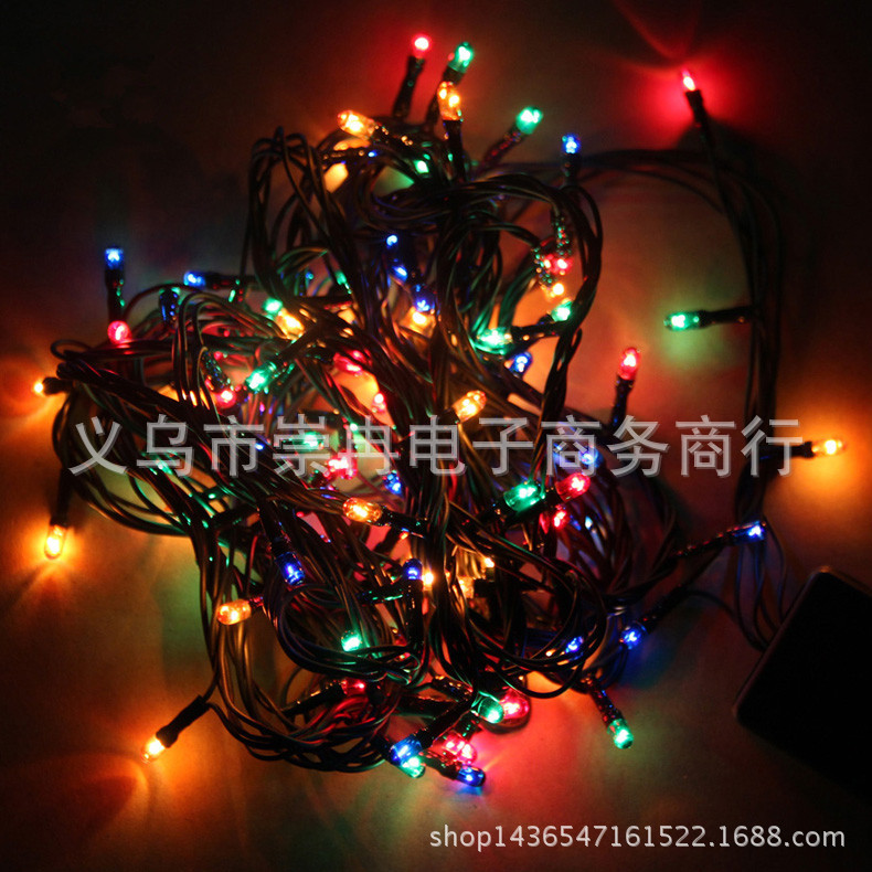 Christmas tree decorative towns 10 meters 100 head of colored towns Christmas towns string