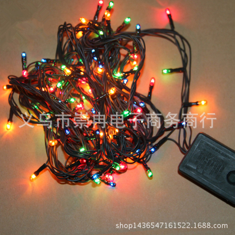 Christmas tree decorative towns 10 meters 100 head of colored towns Christmas towns string