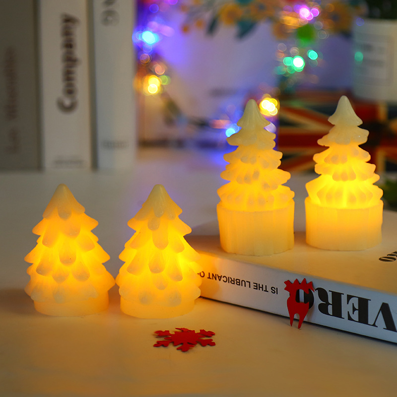 Hot Selling European and American Christmas Holiday Decoration LED Candle Electric Candle Lamp Christmas Tree Candle Lamp in Stock Wholesale