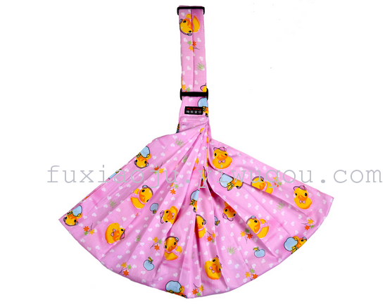 Cartoon printed cotton baby sling summer multifunctional baby trumpet strap